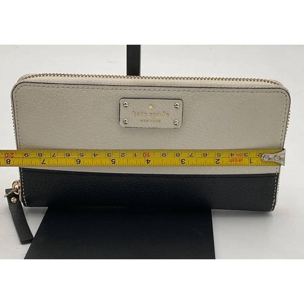 Kate Spade New York Grove Street Caley Leather Satchel, Black&White With Wallet